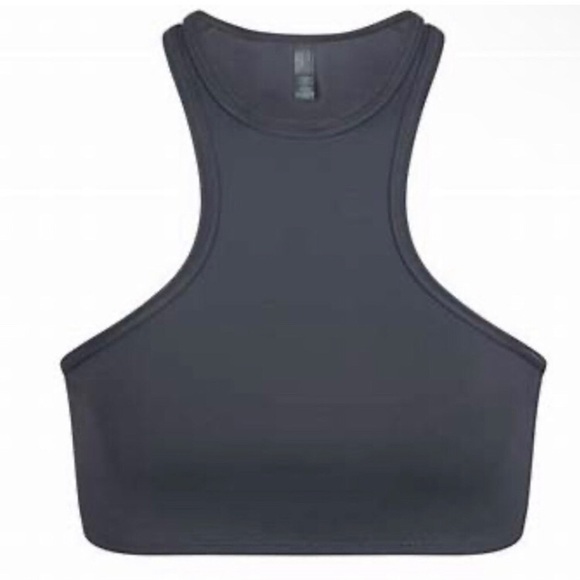 SKIMS Swim Racer Back Top, Color- Gunmetal, size-XXS, NWT - Picture 1 of 8